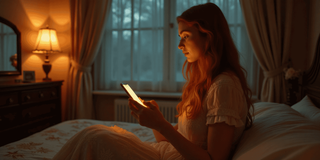 A woman sits in a dim bedroom listening to a voicemail her narcissistic partner, clinging to the fading hope that this time, maybe they meant it.