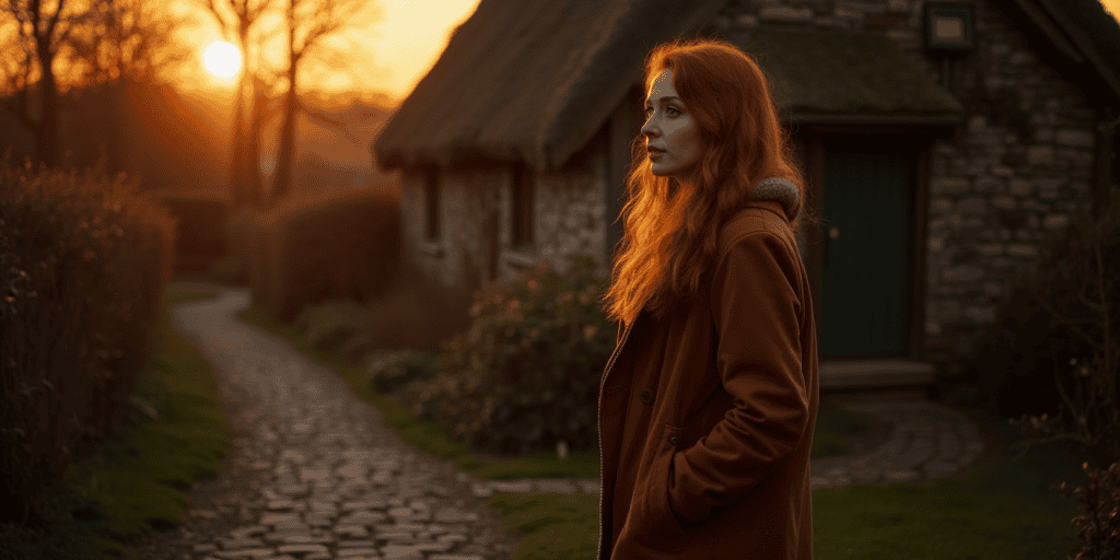 A woman walks past a quiet cottage at dusk, realizing her loneliness isnโt about missing the narcissist, but reclaiming the parts of herself they erased.