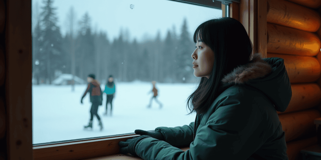 A woman watches others through a frosted window, reflecting on how narcissists isolate you by planting doubt about everyone who truly cares.