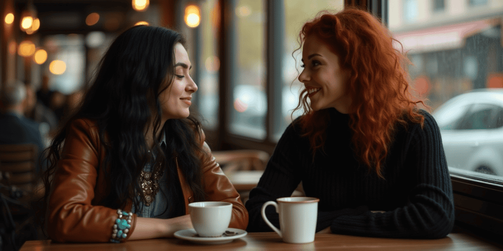 A woman listens to gentle feedback, something a narcissist would take as a personal attack.