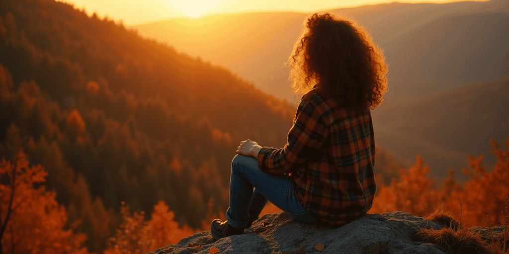 A woman watches the sunset in silence, no longer trying to prove the truth to people who never wanted to see it.