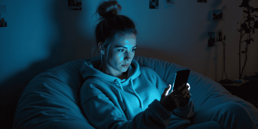 A woman stares at her phone in silence, slowly realizing how far sheโs drifted from her old support system.
