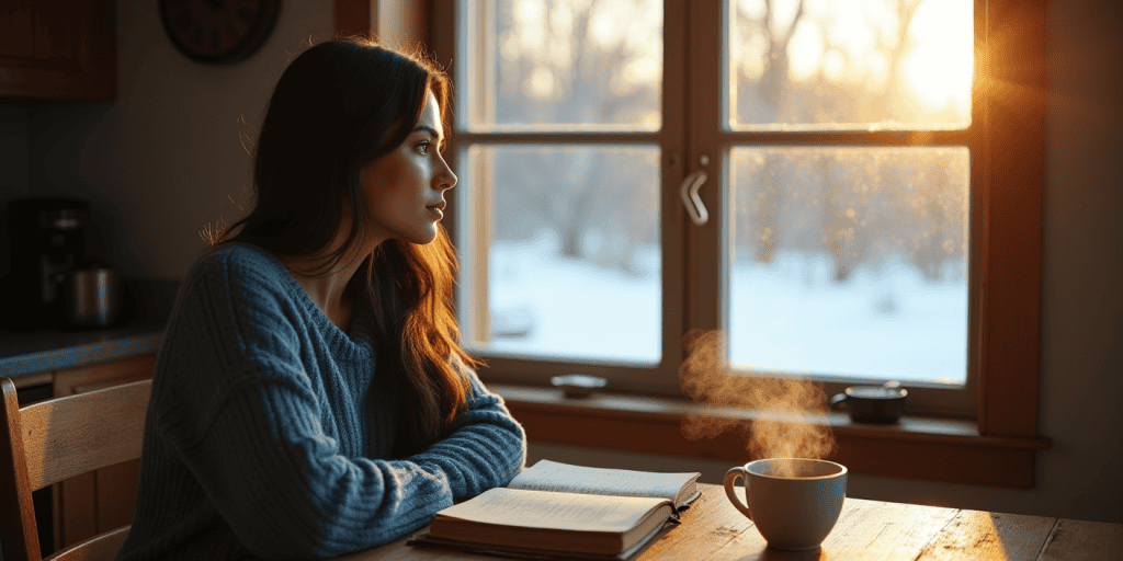 A woman stares out the window at sunset, realizing she doesnโt need to be understood by those who never truly saw her.